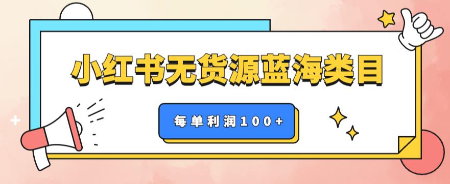 【副业项目6222期】小红书无货源做蓝海类目【每单利润50-200+】，单月轻松过万【揭秘】缩略图