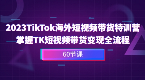 【副业项目7093期】2023-TikTok海外短视频带货特训营缩略图